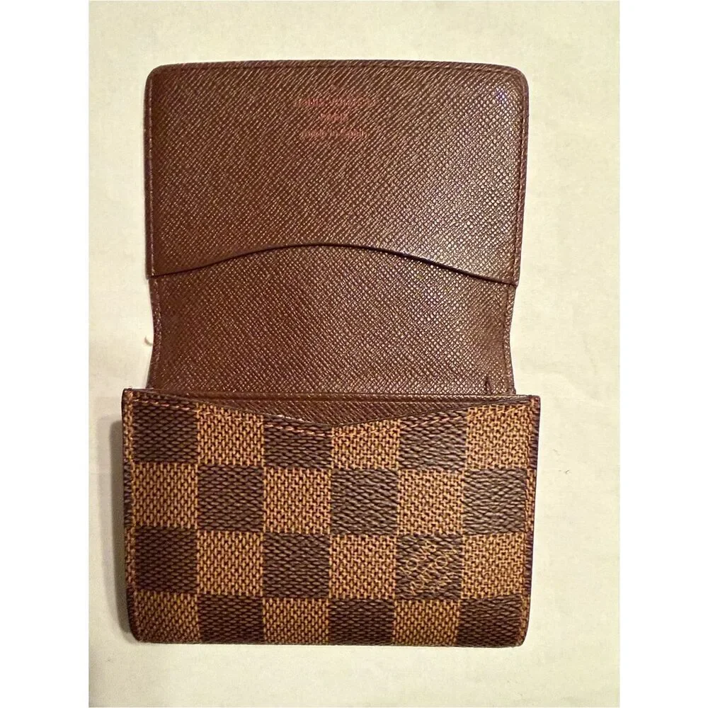 Authentic Louis Vuitton Damier Ebene Buisness Card Holder